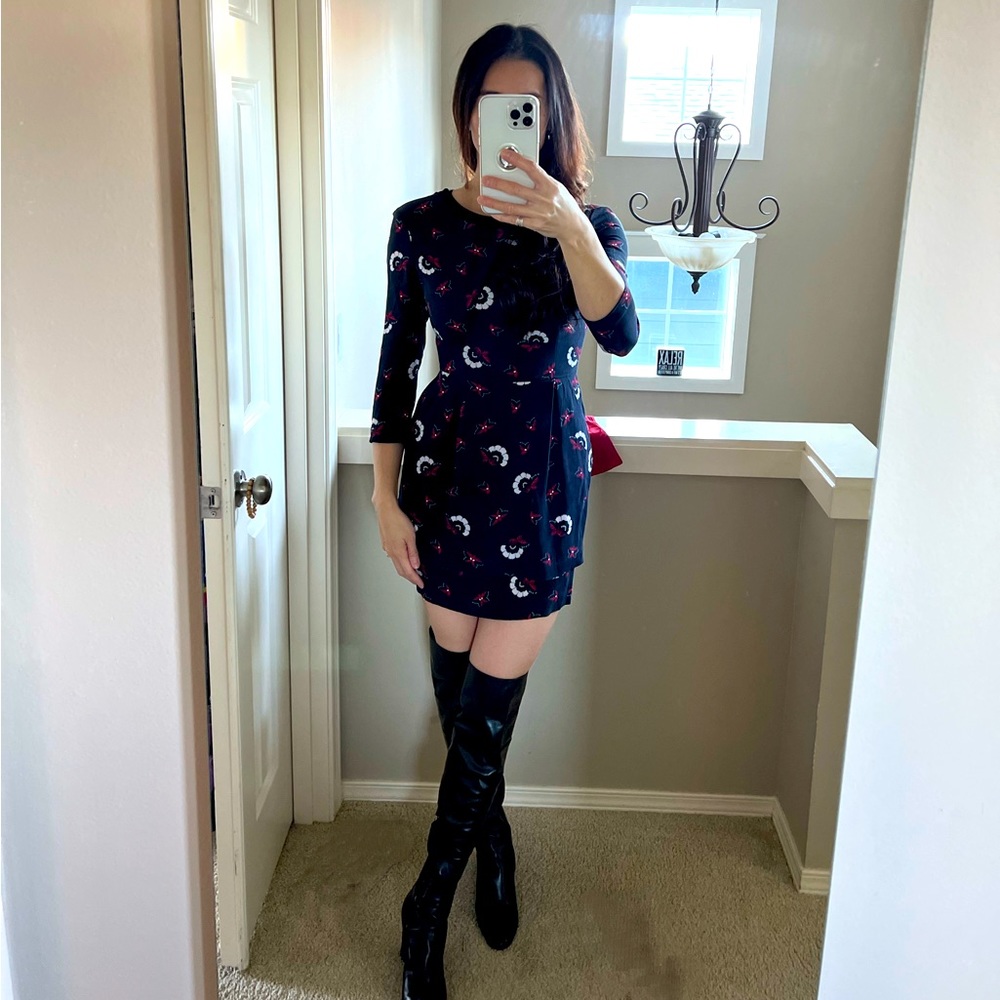 A.L.C Tordi Floral Silk Mini Dress Midnight Floral, Size 2